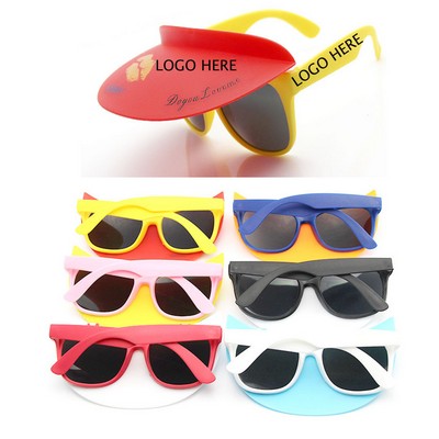 2-Tone Plastic Visor Sunglasses